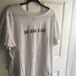 No Bra Club White Shirt